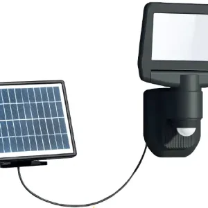 Authentique Projecteur extérieur LED solaire + détecteur de mouvements Flood noir 1000 lumens IP44 blanc neutre - ARLUX