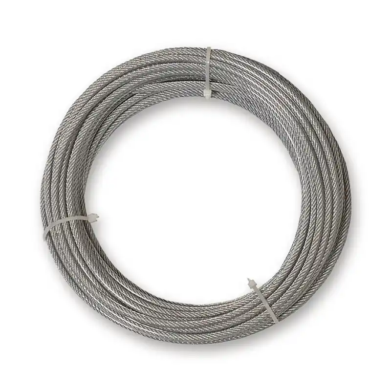 Dernière Chance Câble gainé PVC et acier galvanisé 97 kg 3/4 mm x 20 m translucide CHAPUIS