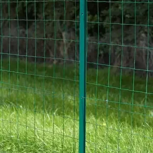 Solde Poteau en T acier plastifié vert - H.1.75m DIRICKX