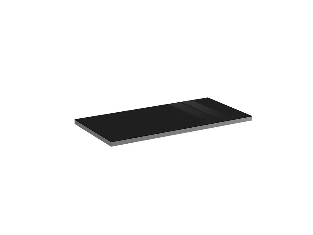 Commande En Gros Tablette décorative Cristal noir brillant 60 x 30 cm OFITRES