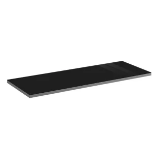 Meilleur Choix Tablette décorative Cristal noir brillant 80 x 30 cm OFITRES