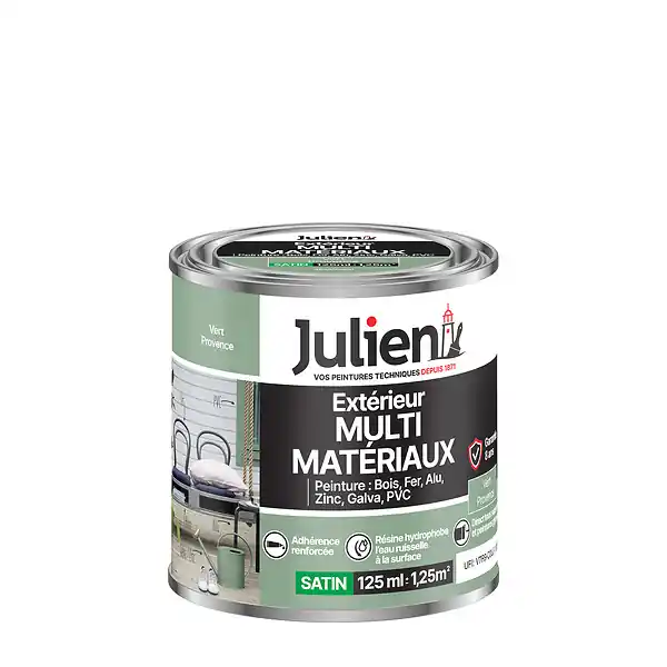 Peinture extérieure multi-matériaux - Vert Provence 0,125L JULIEN Achat Immédiat