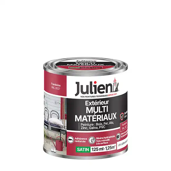 Prix Cassé Peinture extérieure Multi-Matériaux Satin - Framboise 125ml