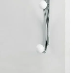 Usine Directe Patère overdoor double TWIN - Chrome Blanc - Sans perçage GELCO