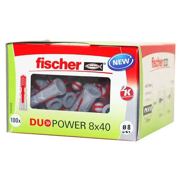 Top Vente Cheville Duopower - 100 pieces - 8x40 FISCHER