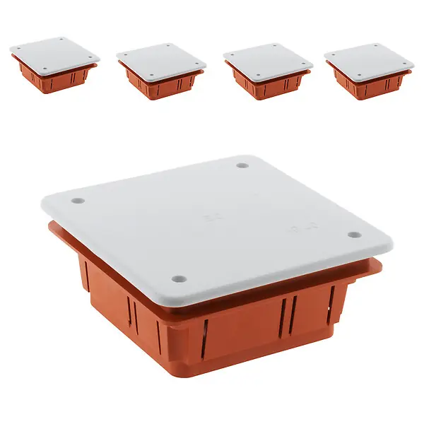Lot de 5 boîtes dérivation à encastrer 92x92x45mm - Zenitech Populaire