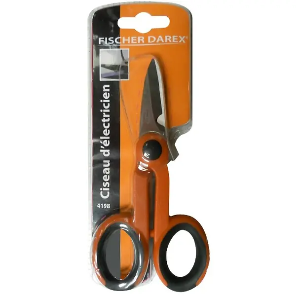 Authentique Ciseaux électricien acier inoxydable - 14cm FISCHER DAREX