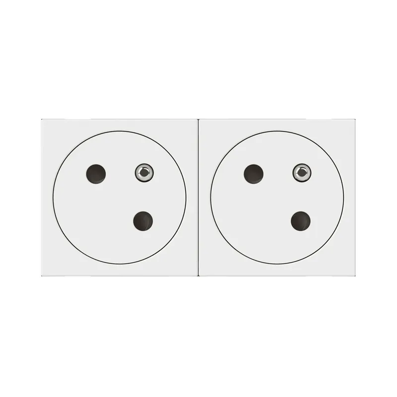Double prise 2 pôles+terre affleurante 2 modules finition blanche Mosaic LEGRAND Petit Prix