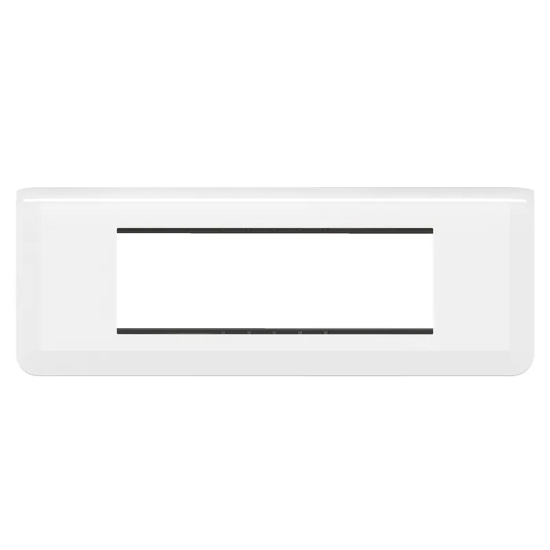 Livraison Express Plaque avec support horizontale 6 modules finition blanche Mosaic LEGRAND