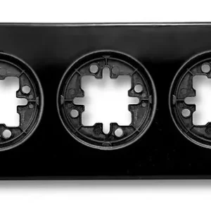 Acheter Direct FONTINI Plaque 3 postes porcelaine noire DO