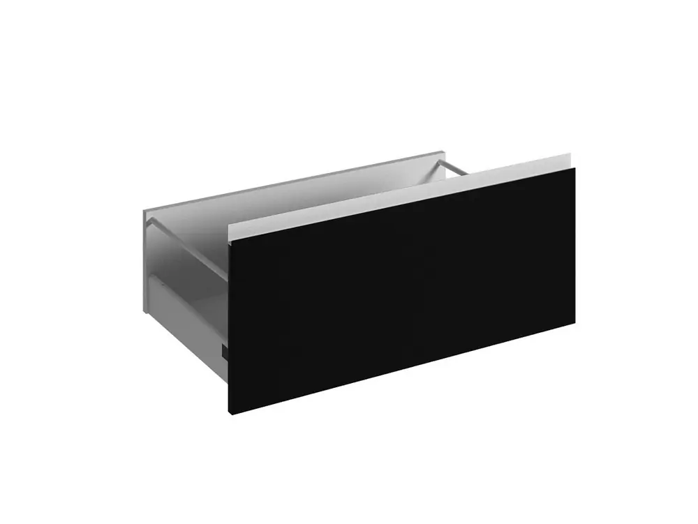 Produit De Marque Façade tiroir avec poignée intégrée pour meuble de cuisine Mallorca noir mat 35 x 80 cm OFITRES