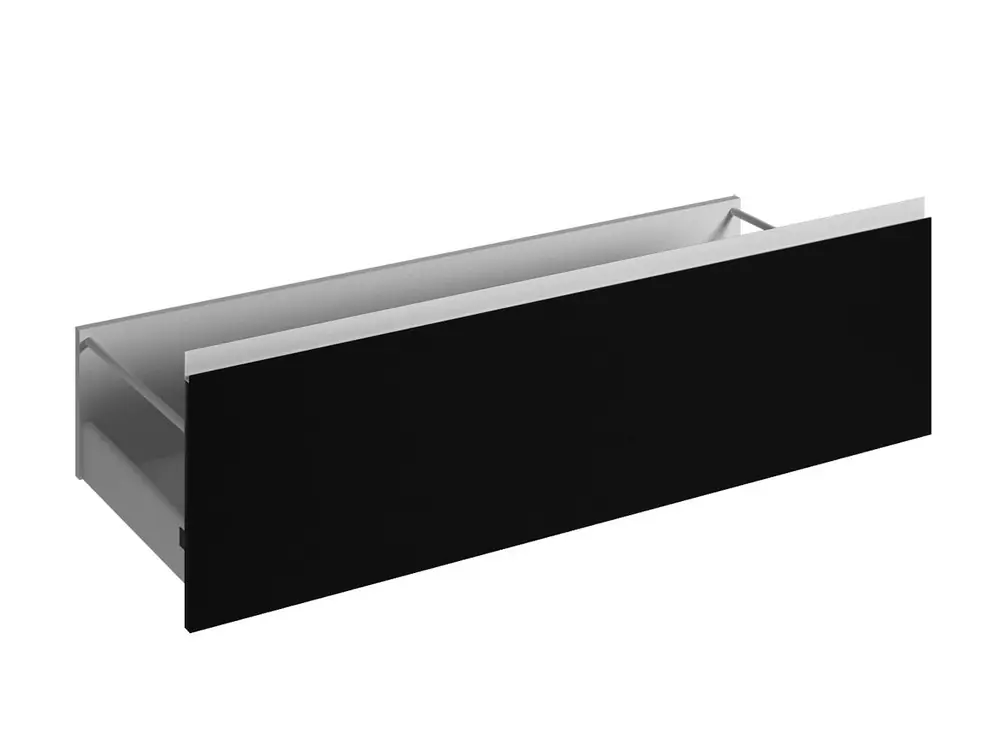 Façade tiroir avec poignée intégrée pour meuble de cuisine Mallorca noir mat 35 x 120 cm OFITRES Must-Have