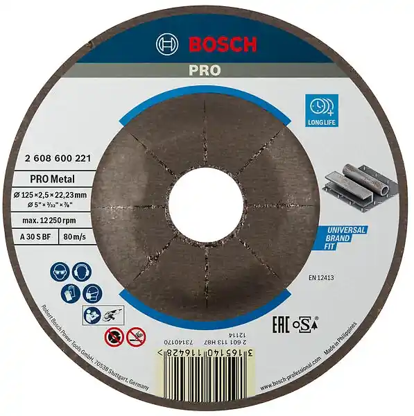 Prix Choc Disque à tronçonner MTX 125x2,5x22,23 mm déporté OSA - BOSCH - 2 608 600 221