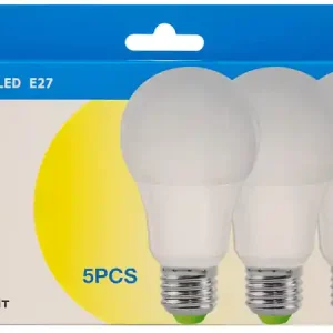 Acheter Direct Lot de 5 ampoules LED standard E27 9W = 810 lumens blanc chaud - FOXLIGHT