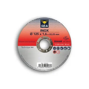 Disque à tronçonner inox diamètre 125 mm SEA Commander Maintenant