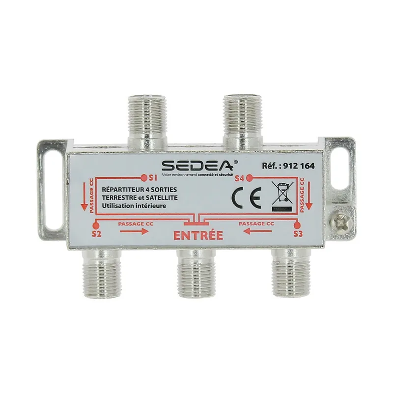 Petit Prix Répartiteur interieur 4 sorties satellite/terrestre SEDEA