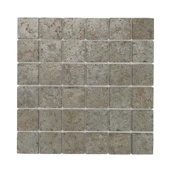 Expédition Rapide Mosaïque en pierre naturelle 30 x 30 cm - carreau 2,5 x 2,5 cm cuivre U-TILE