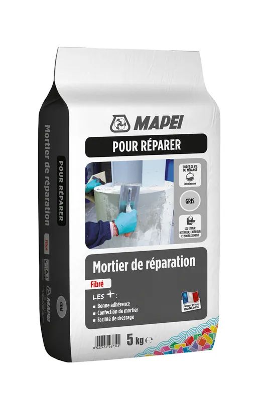 Acheter En Ligne Mortier réparation fibre gris 5 kg MAPEI