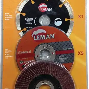 Livraison Express Pack 7 disques meuleuse 125mm - multi-matériaux LEMAN