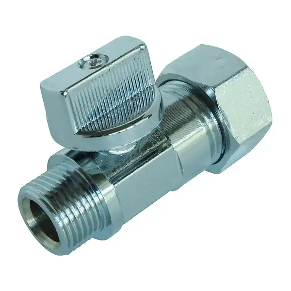 Mini vanne à sphère chromee bicone TC12 - male 12-17 SOMATHERM FOR YOU Réduction