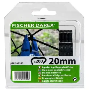 Prix Promo Agrafes à grillage plastifiées - Gris - 20mm - x200 FISCHER DAREX