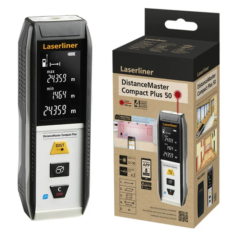 Nouveauté Télémètre distance MASTERCOMPACT PLUS 50 (Bluetooth) - LASERLINER