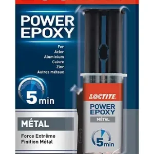 Colle Epoxy Métal bi-composant 5min - Seringue 25ml LOCTITE Pas Cher