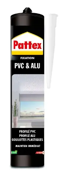 Promotion Saisonnière Mastic colle fixation PVC Alu transparent - 450g PATTEX