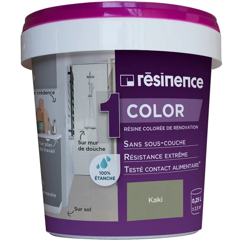 Affaire À Saisir Résine colorée de rénovation Kaki 250ML RESINENCE