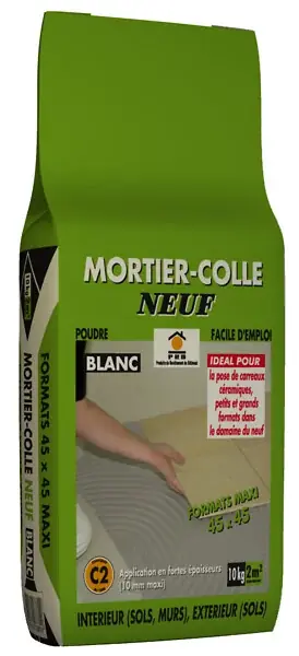 Mortier-colle carrelage - Blanc - 10kg PRB Meilleur Choix