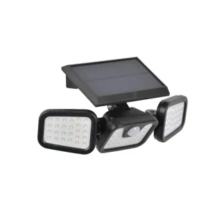 Acheter Direct Projecteur extérieur LED solaire + détecteur de mouvements Horus noir IP44 600 lumens lumière du jour - COREP