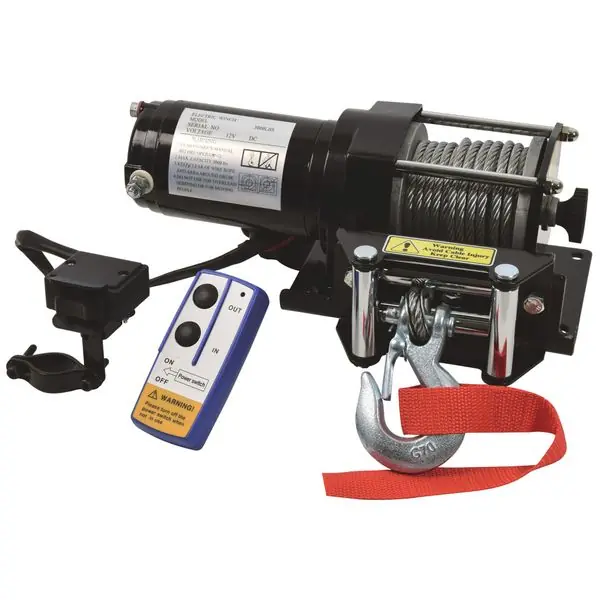 Treuil électrique 12V, 1,36T, câble acier 9,2 m Achetez Aujourd'hui