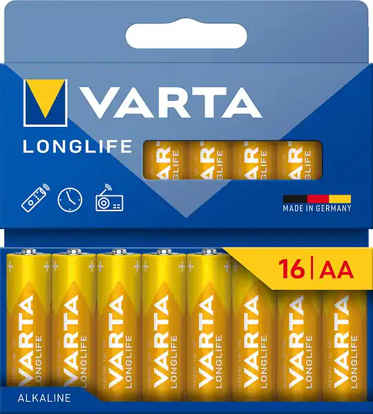 Pile alcaline AA - Lot de 6 - LONGLIFE VARTA Bon Marché