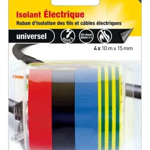 Quantité Limitée Ruban isolant électrique 4 coloris - 4x10m x 15mm - 5000V 3M SCOTCH