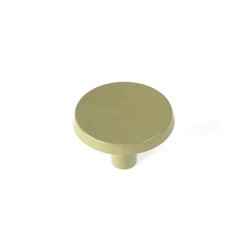 Bouton de meuble rond vert olive diamètre 35 mm REI Petit Prix