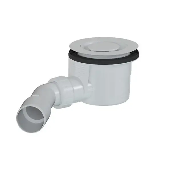 Vente Flash Siphon design pour receveur de douche 90 x 40/50m, couvercle blanc (E90KOB) SWISS AQUA TECHNOLOGIES