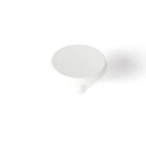 Nouveauté Bouton de meuble rond blanc mat diamètre 35 mm REI