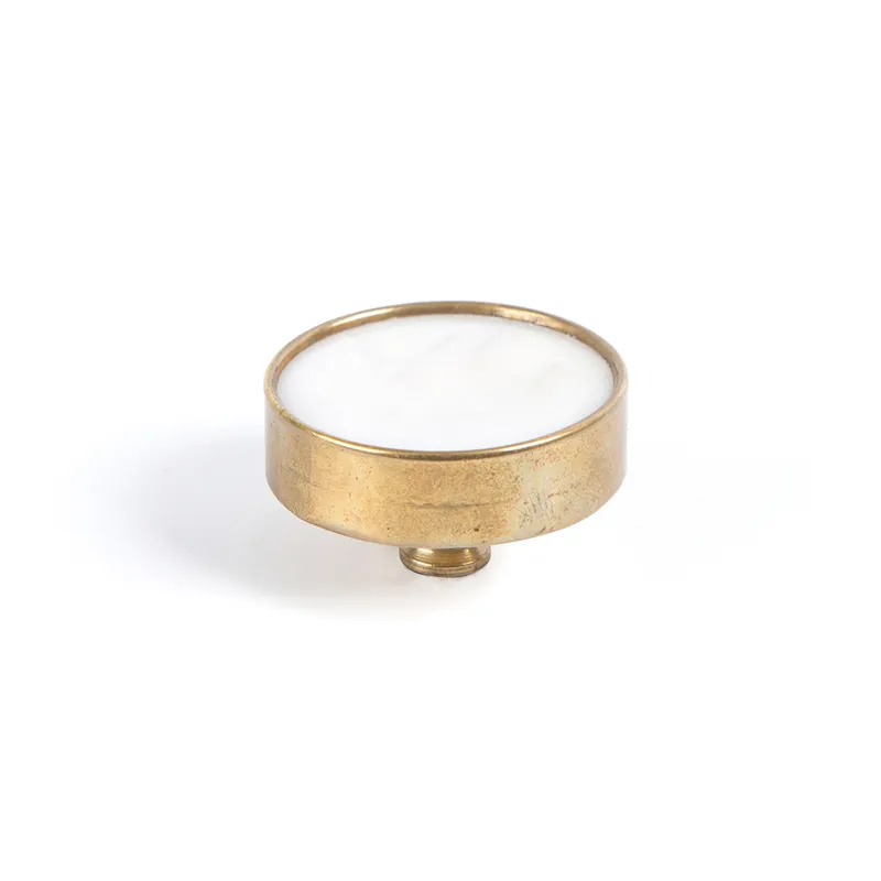 Vente Flash Bouton de meuble rond blanc laiton diamètre 40 mm REI