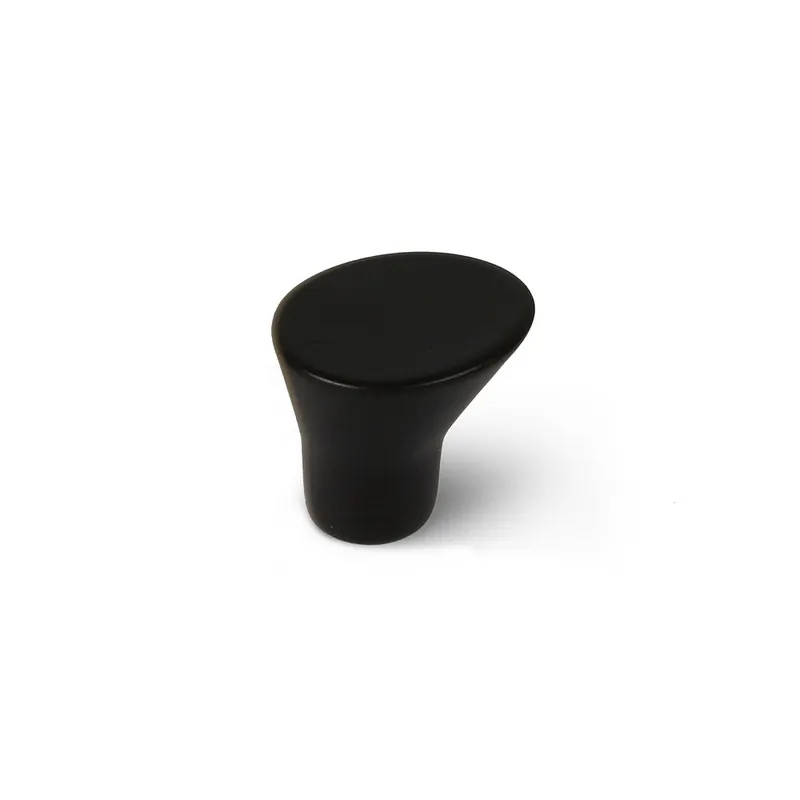 Authentique Bouton de meuble cone noir mat 16 x 20 mm REI