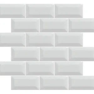 Haute Qualité Plaque mosaïque mini métro blanc - 30x30cm CERAM INDUSTRIE
