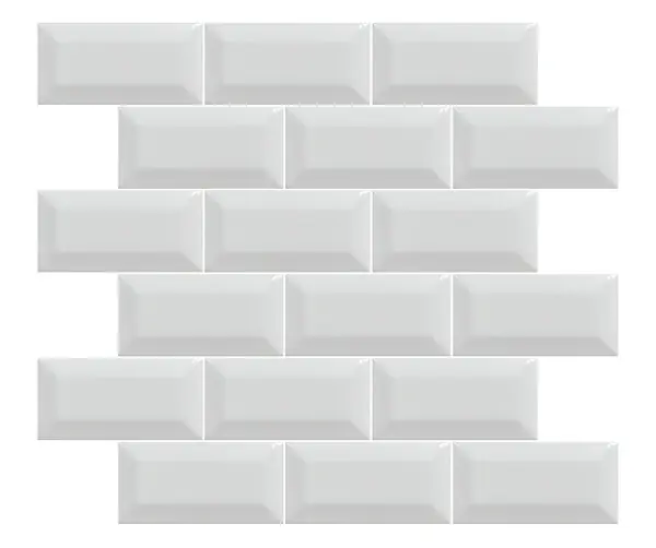Haute Qualité Plaque mosaïque mini métro blanc - 30x30cm CERAM INDUSTRIE