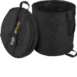 Sac de jardin pliable - Renfort métallique - Noir - 85L POWERPLUS Achat Immédiat