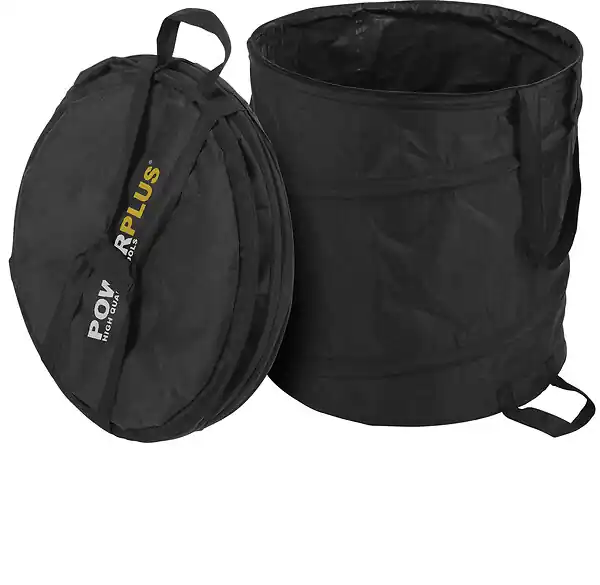 Sac de jardin pliable - Renfort métallique - Noir - 85L POWERPLUS Achat Immédiat