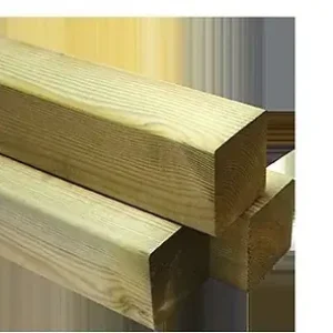 Offre Exclusive Poteau carré pin du Nord traité classe 4 - 70x70mm L.2,40m DEBARGE