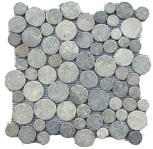 Offre Spéciale Plaque de mosaïque galet céramique - Gris - 30x30cm CERAM INDUSTRIE