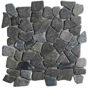 Plaque galet black marble 30x30 CERAM INDUSTRIE Haute Qualité