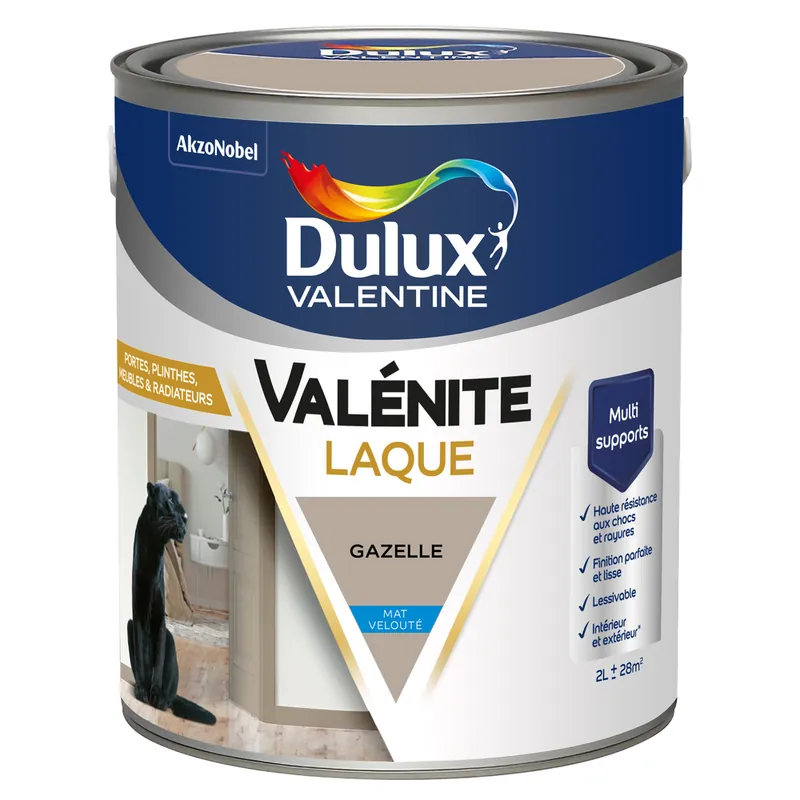 Prix Bas Peinture Boiseries Laque Acrylique Valénite Mat Gazelle 2 L DULUX VALENTINE