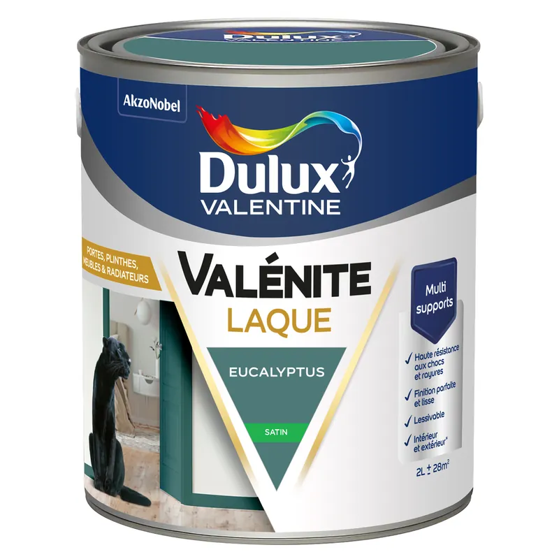 Jusqu'à Épuisement Des Stocks Peinture Boiseries Laque Acrylique Valénite Satin Eucalyptus 2 L DULUX VALENTINE