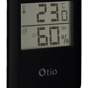 Thermomètre hygromètre digital intérieur - Noir - Otio Haute Qualité