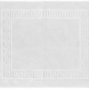 Livraison Express Tapis de bain en coton éponge Tendance - Blanc - 50x70cm GELCO